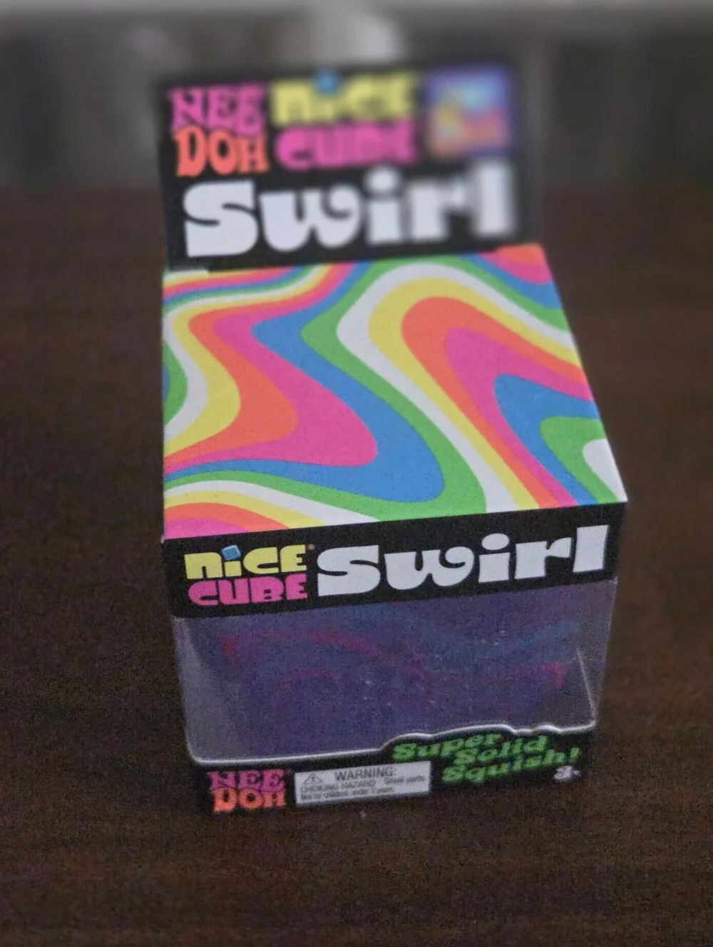 Nice Cube Swirl Neon Squishy Toy